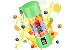 JOKOO Portable Blender, Personal Blender with USB Rechargeable Mini Fruit Juice Mixer, Personal Size Blender for Smoothies and Shakes Mini Juicer Cup Travel 380ML, Fruit Juice, Milk
