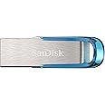 SanDisk 128GB Ultra Flair USB 3.0 Flash Drive, up to 150mb/s read speeds, Tropical Blue