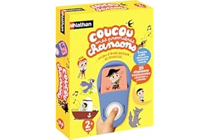 Nathan - Coucou Mes premières chansons - Jeu d'Eveil Sonore et Musical Interactif -Jeu Educatif - Cartes Electronique, Découvre Les Chansons à Travers 20 Comptines - Jouet Enfant 2 Ans