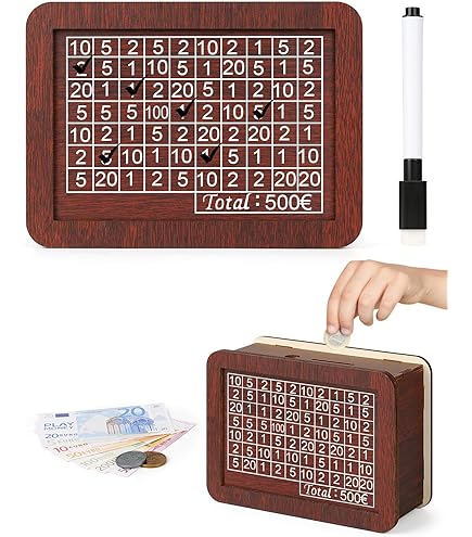 Caisse D'Épargne En Bois, Tirelires Avec 8 Cibles D'Épargne