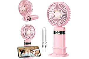 Unipampa Handventilator Batteriebetrieben, Tragbarer Mini Ventilator, Mini Ventilatoren USB Wiederaufladbarer, Klein Taschenventilator, Hand Ventilatoren, Faltbarer USB-Ventilator für Büro, Outdoor