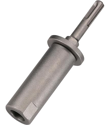 VMBQRTI SDS Plus Ground Rod Driver - Heavy Duty Steel Socket For Hammer Drills, Flat Head Design