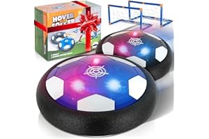 Atlasonix Hover Football Set 2 Balls with 2 Goals, Indoor Hover Soccer Ball Toy, for Boys Aged 4-12
