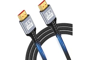 SEWOWIBO Cable HDMI 2.1 3M 8K,48Gbps cable HDMI de ultra alta velocidad 8K@60Hz 4K@120Hz 7680P,HDMI 2.1 admite HDR10 eARC 3D HDCP 2.2 y 2.3,compatible con PS5/4 X-Box HDTV Reproductor de Blu-ray/monitor
