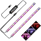 CXhome T5 LED Pflanzenlampe, mit 3/9/12H-Timer, Rot/Blau/Gelb 3 Lichteffekt Schalter, 10 dimmbare Ebenen, für Zimmerpflanzen 