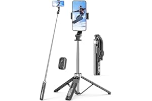 QIRITA 133CM Trípode para Movil, Palo Selfie Tripode con Control Remoto Desmontable para Teléfono Móvil, Soporte de Teléfono para iPhone 14/13/12/11/Xs/Xr, Samsung, Xiaomi, Google, OnePlus Y Mucho Más