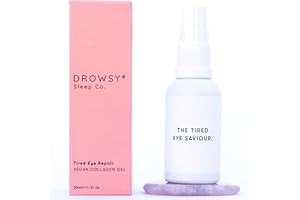 THE TIRED EYE SAVIOUR: Drowsy Sleep Co. Tired Eye Repair Gel. Vegan & Fragrance Free Collagen.