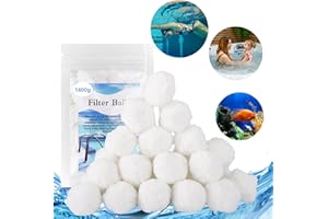 COZCLAM Bolas de Filtro para Sistemas de Filtrado de Arena, 1400g, Sustituyen 49 kg de Arena de Filtrado, Accesorios de Bomba Lavables, Filtro de Piscina, Adecuadas para la Limpieza de Piscinas