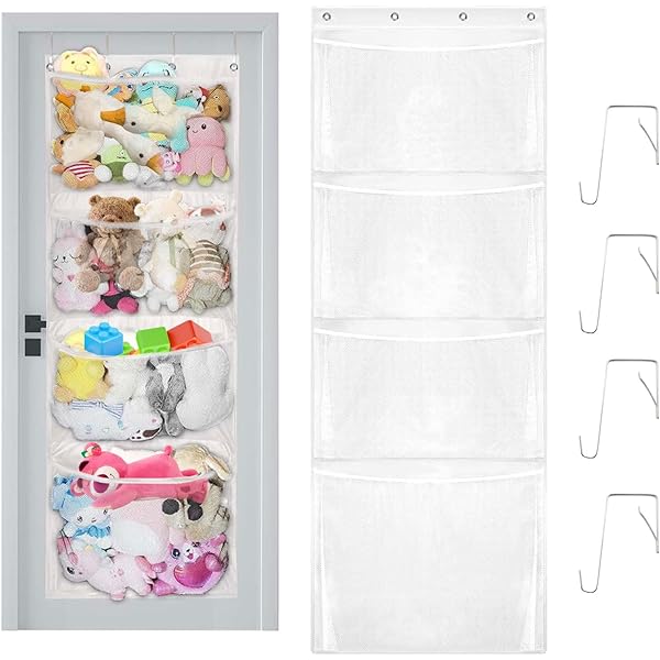 Tube De Rangement Transparent Pour Peluches - 142cm De Haut, Fermeture éclair, Anti-poussière, Blanc