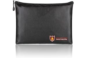 HAUDE XZANTE Bolsas Ignífugas Para Documentos, Bolsa A4 Impermeable Y Resistente Al Fuego Con Cremallera Ignífuga Para Ipad, Dinero, Joyas, Pasaporte, Almacenamiento de Documentos