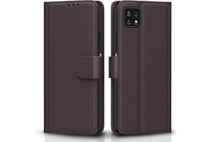 Pikkme Samsung Galaxy A22 5G Flip Case Leather Finish | Inside TPU with Card Pockets | Wallet Stand and Shock Proof | Magneti