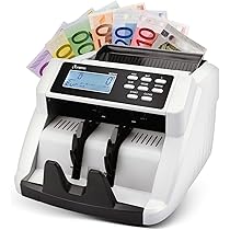 Olympia NC 451 Geldzählmaschine & Geldscheinprüfer Falschgeldprüfer für alle Banknoten | UV MG Sensoren | 1000 Scheine/Min | Additionsfunktion | LED Display | Zählmaschine Scheine | Banknotenprüfer