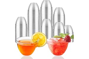 Sinofort 100 Pieza Svasos Plastico Duro 58ml/5.8cl Vasos Chupito Plastico Vasos Reutilizables Fiesta Vasos Chupito Originales para Bebidas Jaleas Dulces Postres (58ML)