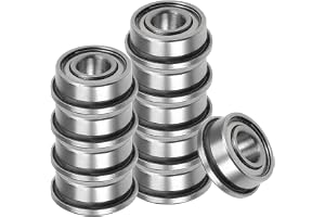 Kozelo 10 st F683ZZ fläns kullager – [3 x 7 x 3 mm] reservhjul lager för skottkärra gräsklippare hand lastbil axel användning