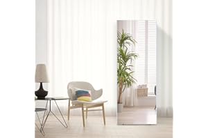 ‎BRISAFE brisafe Ganzkörperspiegel unzerbrechlich & modern I Spiegel Fitnessraum 160 x 80 cm groß I dünner Aluminium-Rahmen in Silber I Standspiegel bruchsicher & leicht I Wandspiegel zum Aufhängen