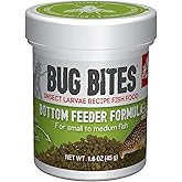 Fluval Bug Bites fish food, with insect larvae, for bottom-eating fish, sinking granulate, 1.4-2mm, 45g