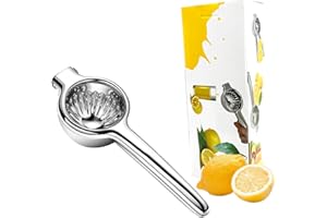 Achkey Zitronenpresse, Saftpresse, Orangenpresse, Zitronenpresse Edelstahl, S304 Zitruspresse für Alle Citrusfrüchte, Limettenpresse 100% Rostfrei und Spülmaschinenfest [7.8 cm Diameter]