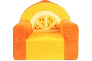 HEYPAPPY Divano per Bambini, Divanetto Schiuma Confortevole con Copertura in Morbido Velluto, Sofà Bimbi per Giocare e Studiare, che si Abbina Bene a Qualsiasi