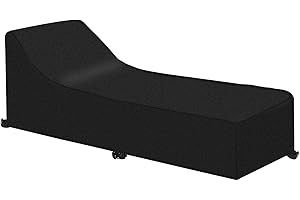 INMUA Gartenliege Abdeckung, Sonnenliege Schutzhülle Abdeckung Wasserdicht, Winddicht, UV-beständige, 420D Oxford-Gewebe Schutzhülle für Sonnenliege, Deckchair, Liegestuhl (200x75x40/70CM)