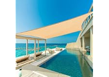 TBSITNS Shade Sails 185GSM Rectangle Shade Sail UV Block for Patio Garden Outdoor Facility Yellow (4*4M)