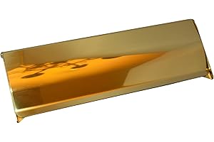 OriginalForgery Small Solid Polished Brass Inner Door Letter Plate/Flap/Tidy (PB146A)