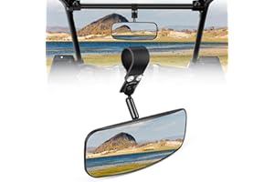 Nilight UTV Rear View Mirror 12inch Wide Clear Convex Center Mirror with 1.75" to 2" Clamps Adjustable 360 Degree for Polaris RZR PRO XP R Pioneer 1000 Can Am Maverick X3 Kawasaki, 2 Years Warranty