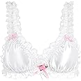 Satini Sissy Frilly Lace Fitted Satin Bralette