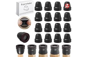 Ezprotekt Protection Pied de Chaise, 26-32mm Patins pour Chaises en Silicone avec Feutre épaissi, 32 pièces Noir Petit Patin de Chaise Protections Tampon de Sol, réduire Les Rayures
