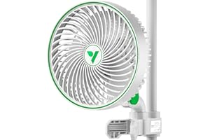 VIVOSUN AeroWave E6 Gen2 Grow Ventilator Oszillierend Clip Ventilator Grow 150 mm, EC-Motor Smarte WLAN-Steuerung,10-stufiger & 2 Modi, Luftzirkulator für Growbox, Timer, IP54, Weiß