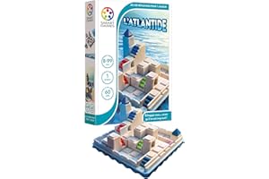 SmartGames - L'Atlantide - Jeu de Réflexion - Puzzle - 60 Défis 3D de Niveau Facile à Difficile - Echappe toi Avant qu'il Soit trop Tard - 1 Joueur - De 8 à 99 Ans