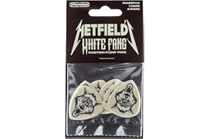 JIM DUNLOP Plektrum Ultex Hetfield's White Fang 1,14mm 6 Stück, Weiß
