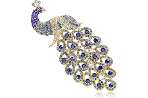 Oenothera Peacock Brooch, Bird Brooch, Alloy Brooch, for Party, Office, Beautiful Bride Dress Decoration Accessories Jewelry