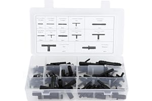 Partuto Vacuum Tubing Connector for Cars Vacuum Tee Connector Assortment Kit Black 3/8" 1/4" 3/16" 1/8" 5/32" 3/8" 5/16" 1/4" 3/16" 1/8" 3/8"x1/4" 1/4"x3/16"