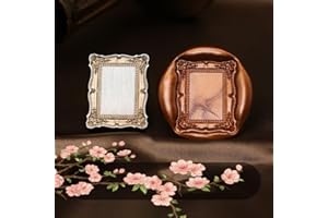 ATOPBB 1Stück Siegelstempel Kopf 1Stück Abnehmbar Holz Handgriff,3D Geprägt Rechteck Wachsstempel Weinlese Textur Messing Kopf Wachssiegel Stempel Siegel Siegelwachs Stempel Für Umschlag Hochzeit (F07)