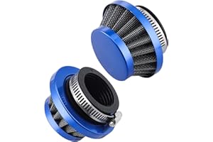CarBole Filtr powietrza 35 mm - filtr powietrza wlotowego, aby zapewnić czyste powietrze w pomieszczeniach dla 50 cm / 70 cm / 90 cm / 110 ccm/125ccm terenowy, MTB, Quad Dirt Pit Bike, niebieski