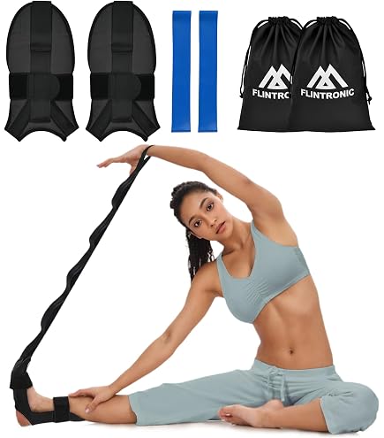 TAVIEW Cintura Elastica Per Yoga E Pilates – Fascia Per Stretching Con 12 Passanti, 200cm, Per Flessibilità E Fisioterapia - 2