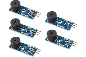 Jopto 5 st DC 3,3-5 V passiv lågnivåutlösare Buzzer alarm ljudmodul 3 stift kontroll kompatibel med Arduino
