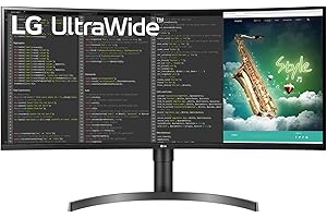 LG UltraWide™ 35WN75CP-B Ecran PC Ultra Large 35" - Dalle VA résolution UWQHD (3440x1440), 5ms GtG 100Hz, HDR 10, sRGB 99%, AMD FreeSync, inclinable, réglable en Hauteur, USB-C (94W), Haut-parleurs
