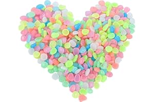 PETERMALLON 550 Pezzi Pietre Luminose da Giardino, Pietre da Giardino Luminosi,Pietre Rocce Colorate Decorazione per cameretta dei bambini, balcone