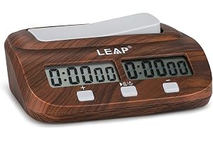 LEAP Digital schackklocka – professionell timer med larm för schackbrädspel