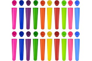 Tebery 20 Stück Eisformen Silikon, EIS am Stiel Eislutscher Formen mit Decke, Ice Pop Maker, Wassereis Formen Popsicle 100% Lebensmittel Silikon, BPA Frei, Wiederverwendbare