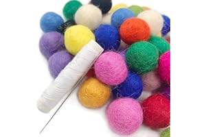 KOJOON Boule de Laine Feutre Peluche 2cm 150pc Feutre Garland Craft Supplies Perles de Feutre de Laine Décoration pour la Maison