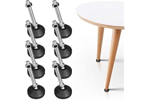 8 stycken justerbara fötter M10 x 100 mm, Ø 50 m, möbelfötter justerbara