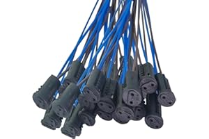 BuxiuGK 20 Pieces G4 Wire Connector Socket,G4 Lamp Holder 20cm Lamp Sockets for Halogen Incandescent LED Socket Connector,Blue