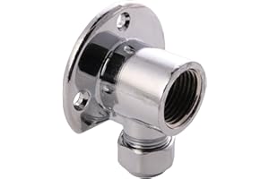 SANITOP-WINGENROTH Raccordo a compressione | a muro con 1 filettatura interna e 1 spermitore | 1/2 "x 10 mm | per tubi rame | collegamento di rubinetti | cromato