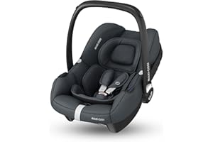 Maxi-Cosi CabrioFix i-Size, Baby Car Seat, 0–12 Months, Max. 12kg, Lightweight Car Seat Newborn (3.2kg), Large Sun Canopy, Extra Padded Seat, Fits most Maxi-Cosi Pushchairs, Essential Graphite