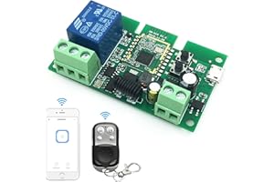 EACHEN Interruttore Relè ZigBee 1 Canale 5-12v, Modulo Relè Wifi, Funziona con Alexa/google Assistant, Compatibile con Ewelink/TUYA Smart Life APP, deve essere utilizzato insieme al gateway/integratore