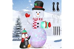 Quntis 240 cm nadmuchiwany bałwan, oświetlony bałwan zewnętrzny IP44 Wodoodporny, nadmuchiwana dekoracja zewnętrzna LED, XXL