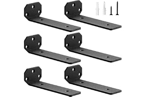 scicent 6-pack hyllfästen för byggnadsställningar, flytande hyllkonsol 50 kg kapacitet, 5 mm tjocka, väggfästen för hyllor, h