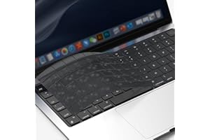 GPXIIZ Keyboard Cover Compatible with 2025-2022 MacBook Air 13.6/Air 15 M4 M3 M2, 2024-2021 Mac Pro 14/Pro 16 Pro/Max M4 M3 M2 M1 Ultra Thin TPU Keyboard Cover, US Layout, Translucent (Carbon Fibre